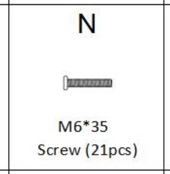 Meetsunny M25 Replacement Parts - M6*35 Screw (Model #N)