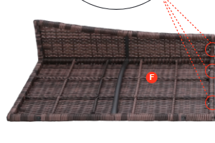 Meetsunny P08 Replacement Parts - Sofa Back (Model #F)