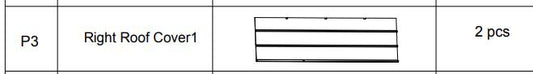 Meetsunny A05 Replacement Parts - Right Roof Cover 1 (Model #P3)