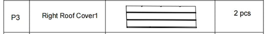 Meetsunny A25 Replacement Parts - Right Roof Cover1 (Model #P3)