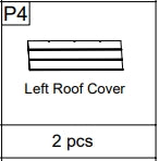 Meetsunny A05 Replacement Parts - Left Roof Cover (Model #P4)