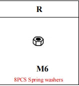 Meetsunny MA07-B8 Replacement Parts - Spring washers (Model# R)