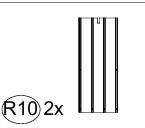 Meetsunny Replacement Parts: 12 ft. x 18 ft. Aluminum Outdoor Gazebo A51, Model: A51, Part Number: #R10