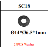 Meetsunny MA15 Replacement Parts - Ø14*Ø6.5*1mm Washer (Model #SC18)