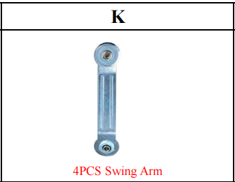 Meetsunny MA12A-A4 Replacement Parts-Swing Arm (Model #K)