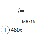 Meetsunny A17 Replacement Parts - (Model #M6x15)