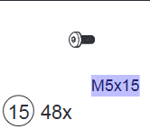 Meetsunny A17 Replacement Parts - (Model #M5x15)