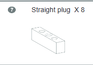 Meetsunny MA03-2 Replacement Parts - Straight plug (Model #7)