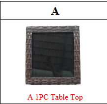 Meetsunny MA09-5 Replacement Parts - Table Top (Model #A)