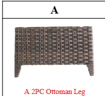 Meetsunny MA09-6 Replacement Parts - Ottoman Leg  (Model #A)