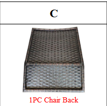 Meetsunny MA10-4 Replacement Parts - Chair Back  (Model #C)
