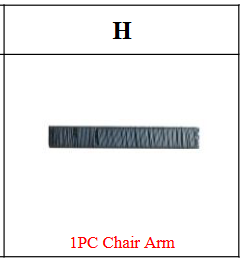 Meetsunny MA07-A3 Replacement Parts - Chair Arm (Model #H)