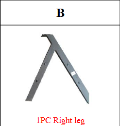 Meetsunny MA07-A4 Replacement Parts - Right leg  (Model# B)