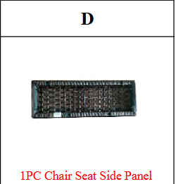 Meetsunny MA07-A4 Replacement Parts - Chair Seat Side Panel  (Model# D)