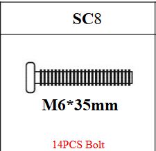 Meetsunny M74 Replacement Parts - M6*35mm  (Model #SC8)