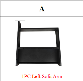 Meetsunny MA12-3 Replacement Parts - Left Sofa Arm (Model #A)