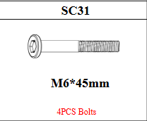Meetsunny MA12-4 Replacement Parts - M6*45mm (Model #SC31)