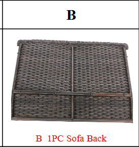 Meetsunny MA06-A2-B6 Replacement Parts - Sofa Back (Model #B)