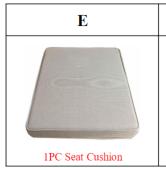 Meetsunny MA010-3 Replacement Parts - Seat Cushion (Model #E)