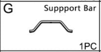 Meetsunny MA01-4 Replacement Parts - Support Bar (Model #G)