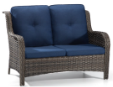 MA11-B2-TM79-BLU-V27 # PATIO WICKER LOVESEAT