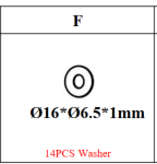 Meetsunny MA01-2 Replacement Part - Ø16*Ø6.5*1mm Washer(Model #F)