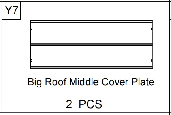 Meetsunny A31 Replacement Parts - Big Roof Middle Cover Plate (Model #Y7)