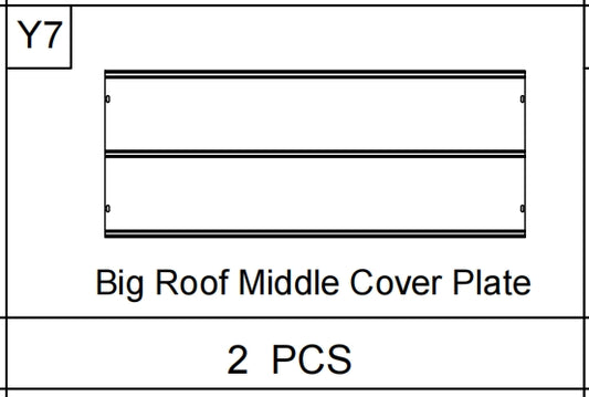 Meetsunny A31 Replacement Parts - Big Roof Middle Cover Plate (Model #Y7)