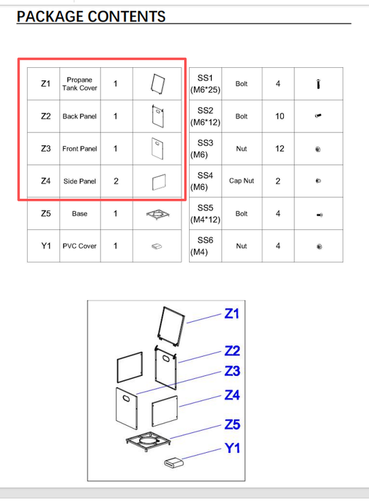 Meetsunny Z14A Replacement Parts -Side  Panel (Model #Z4)