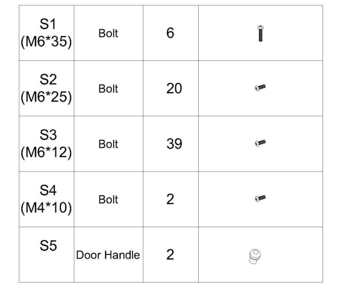 Meetsunny Z14-B Replacement Parts - Hardware Pack