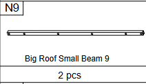 Meetsunny A35 Replacement Parts - Big Roof Small Beam 9(Model #N9)