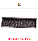 Meetsunny MA01-1 Replacement Parts- Left Front Panel(Model #E)