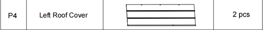 Meetsunny A25 Replacement Parts - Left Roof Cover (Model #P4)