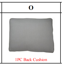 Meetsunny M49 Replacement Parts - 1PC Back Cushion (Model #O)