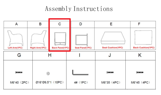 Meetsunny M08 Replacement Parts-Back Panel (Model #C)