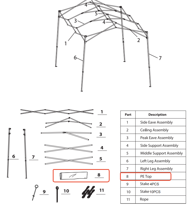 MeetLeisure K01/K02 Walk-in Greenhouse Accessories