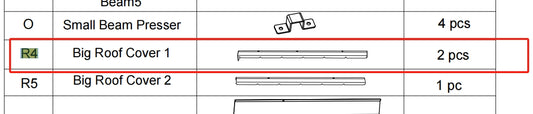 Meetsunny A05 Replacement Parts - Big Roof Cover 1 (Model #R4)