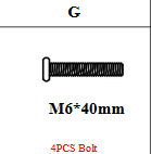 Meetsunny MA01-3 Replacement Parts-#G M6*40mm