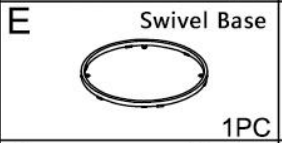 Meetsunny MA01-5 Replacement Parts - Swivel Base(Model #E)