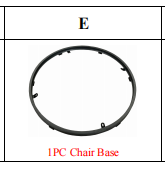 Meetsunny MA15 Replacement Parts - Chair Base (Model #E)