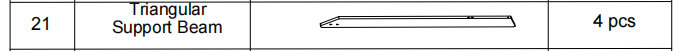 Meetsunny A25 Replacement Parts - Triangular Support Beam (Model #21)