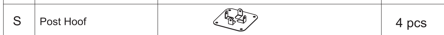 Meetsunny F03 Replacement Parts - Post Hoof (Model #S)