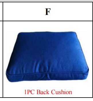 Meetsunny MA01-3 Replacement Parts-#Back Cushion(Model#F)