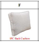 Meetsunny M27 Replacement Parts - Back Cushion (Model #F)